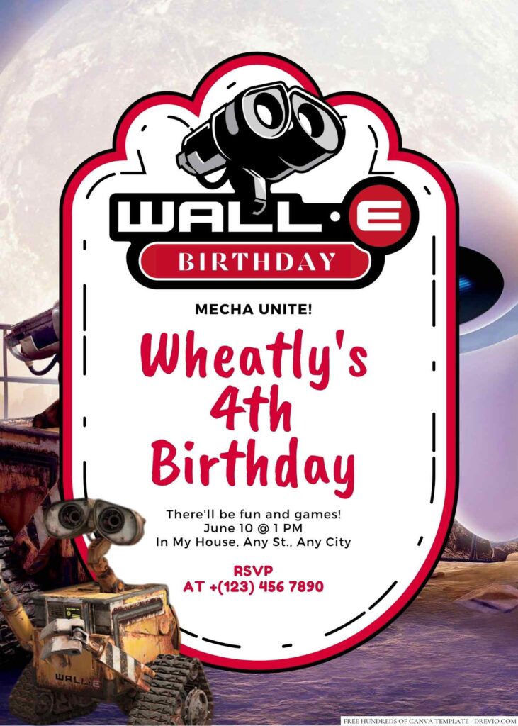 WALL-E Birthday Invitation