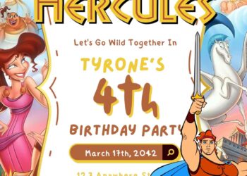 Hercules Birthday Invitation