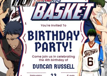 Kuroko no Basket Birthday Invitation