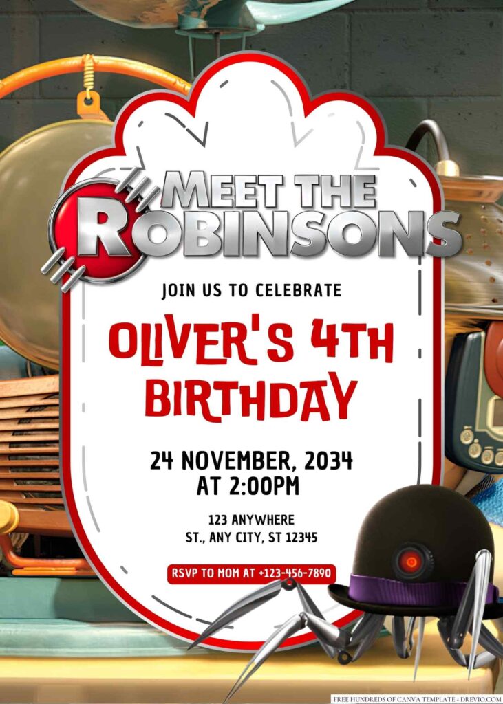 Meet the Robinsons Birthday Invitation