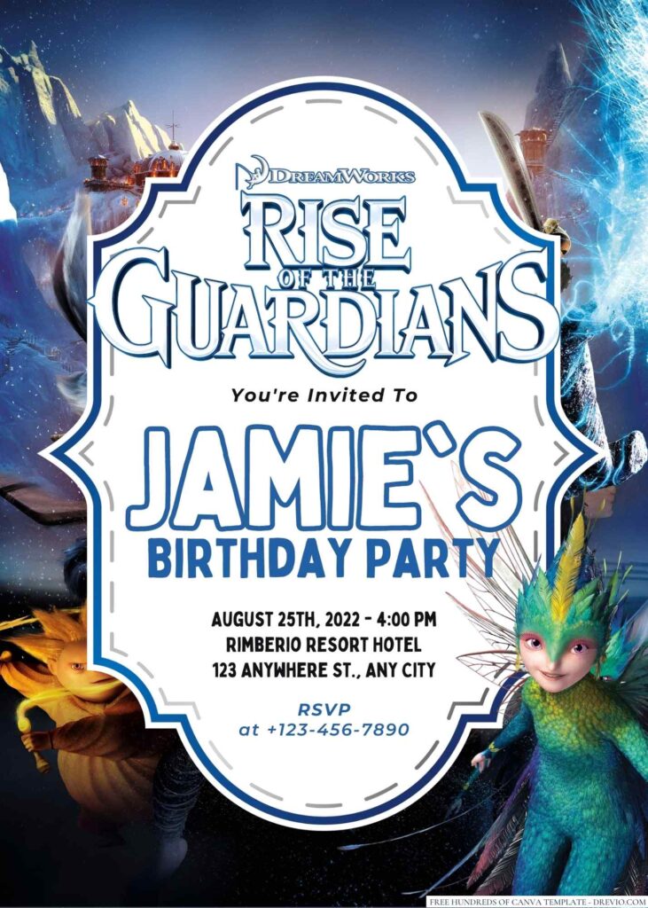 Rise of the Guardians Birthday Invitation