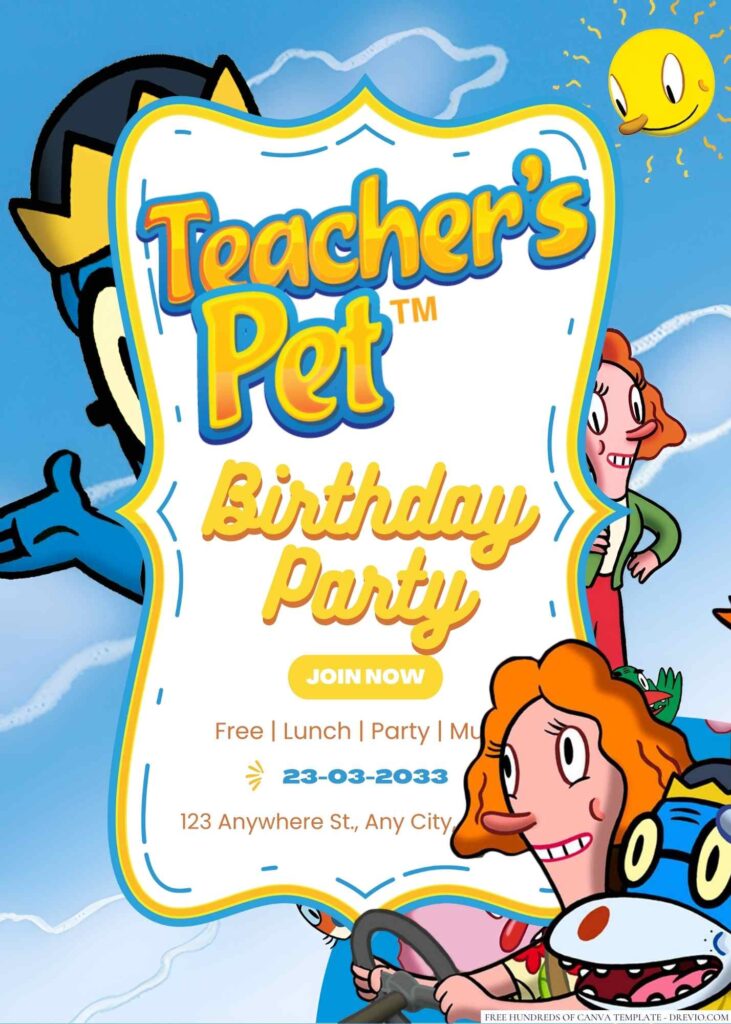 Teacher's Pet Birthday Invitations