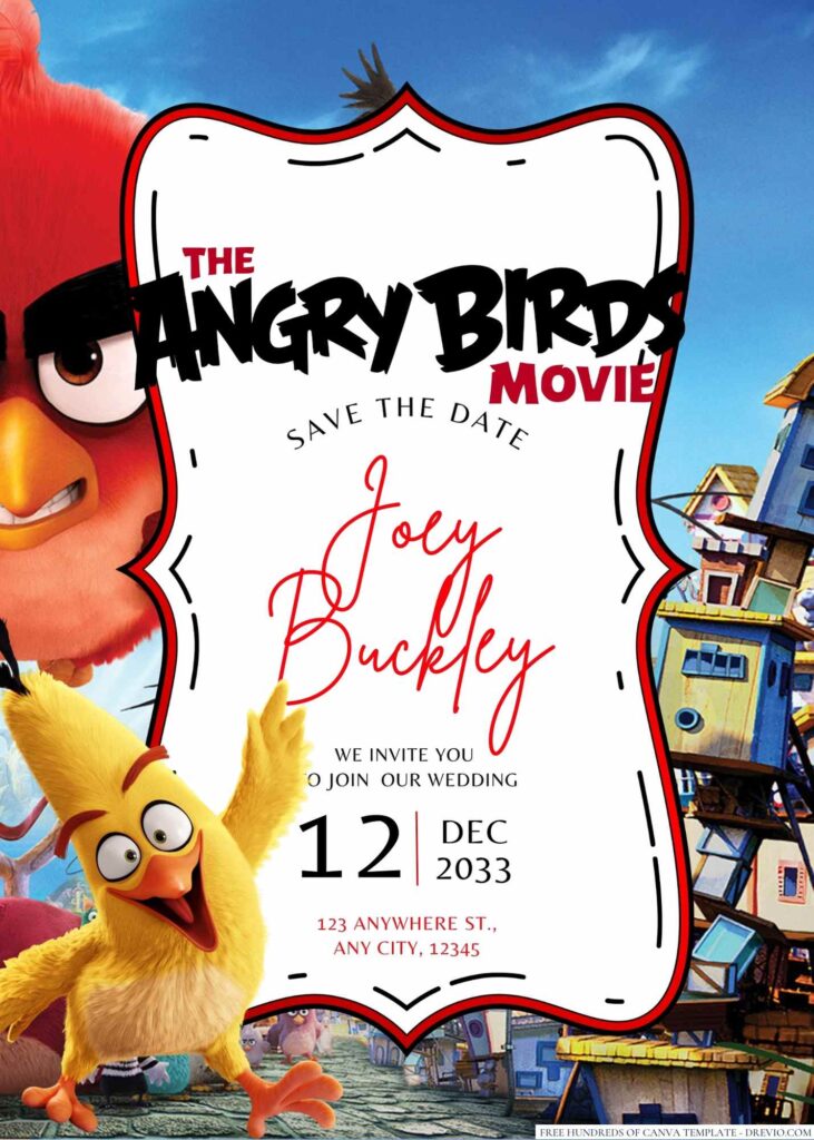 The Angry Birds Movie Birthday Invitation
