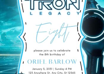 Tron Legacy Birthday Invitation
