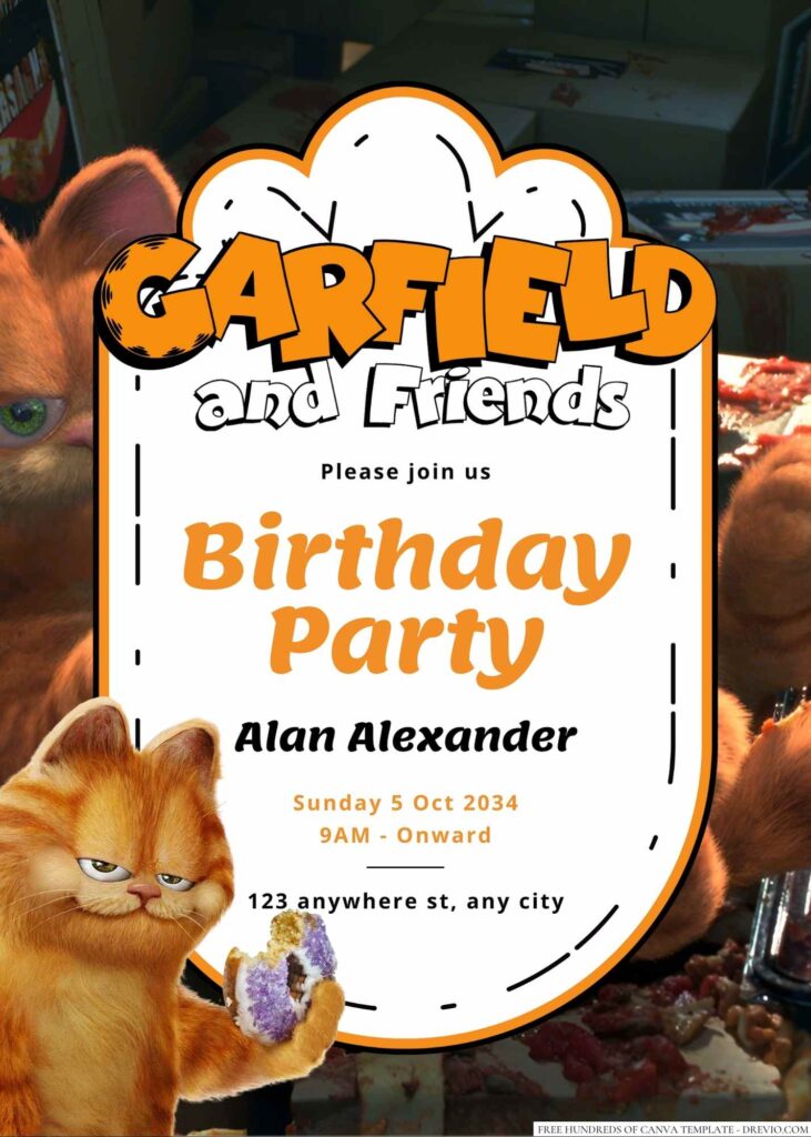 Garfield Birthday Invitation