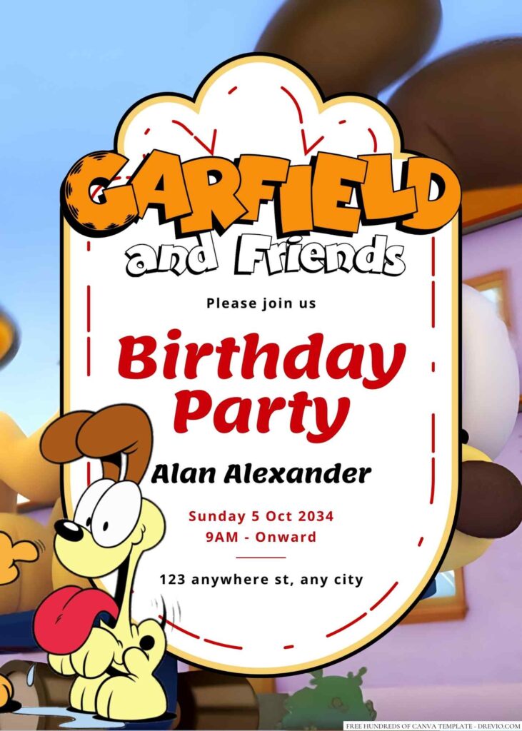 Odie Birthday Invitation