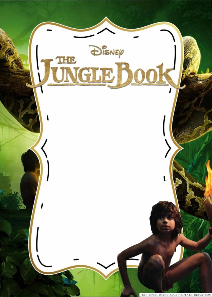 Invitation Template of 16+ The Jungle Book Canva Birthday Invitation Templates 7