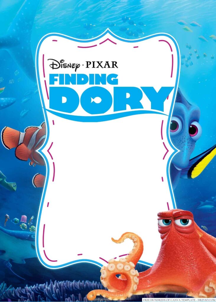 Invitation Template of 16+ Finding Dory Canva Birthday Invitation Templates 7