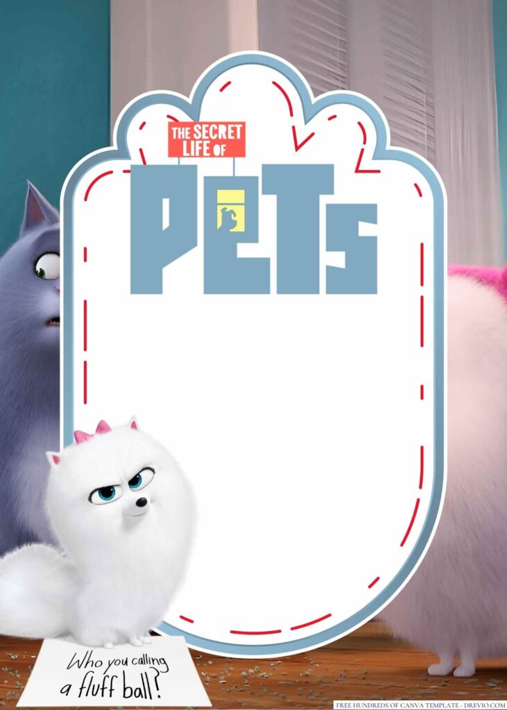 Invitation Template of 20+ The Secret Life Of Pets Canva Birthday Invitation Templates 7