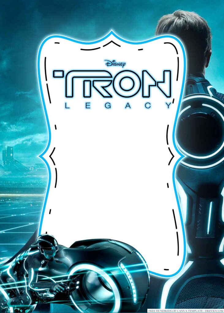 Invitation Template of 22+ Tron Legacy Canva Birthday Invitation Templates 7