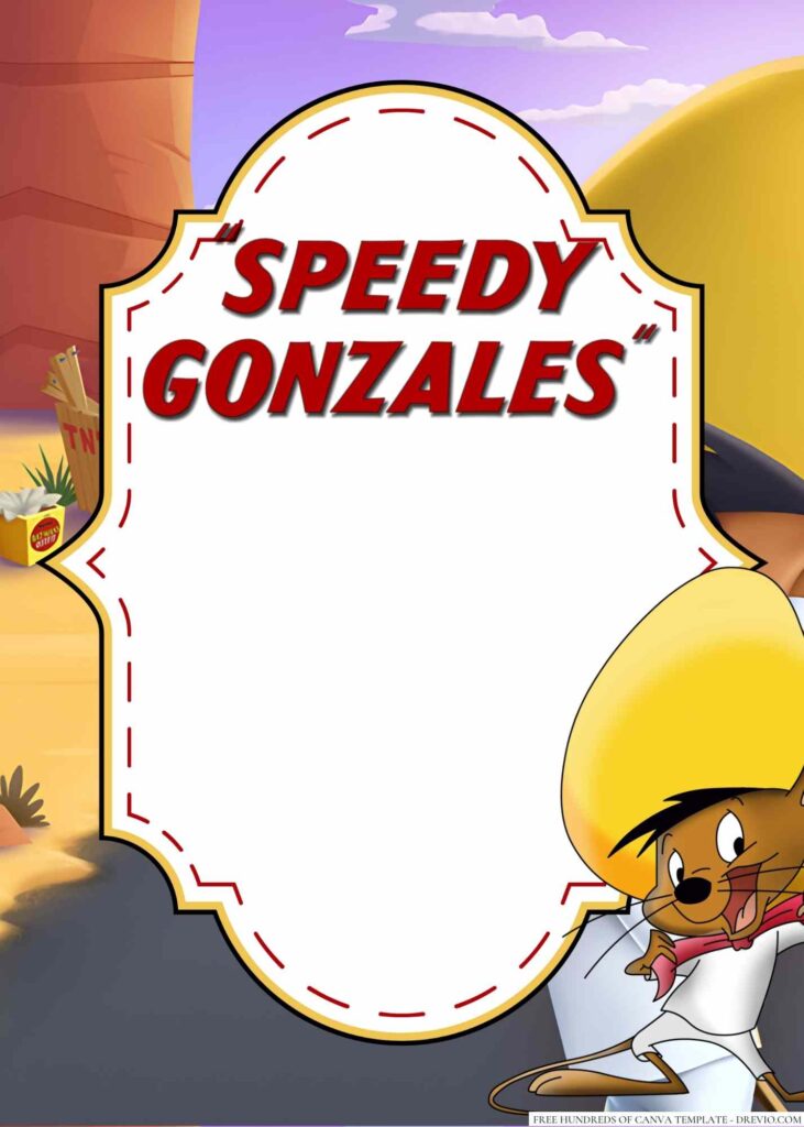 Invitation Template of 16+ Speedy Gonzales Canva Birthday Invitation Templates 7