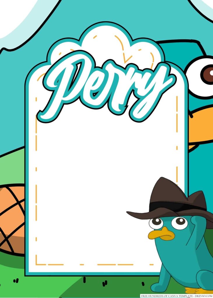 Invitation Template of 20+ Perry the Platypus Canva Birthday Invitation Templates 7