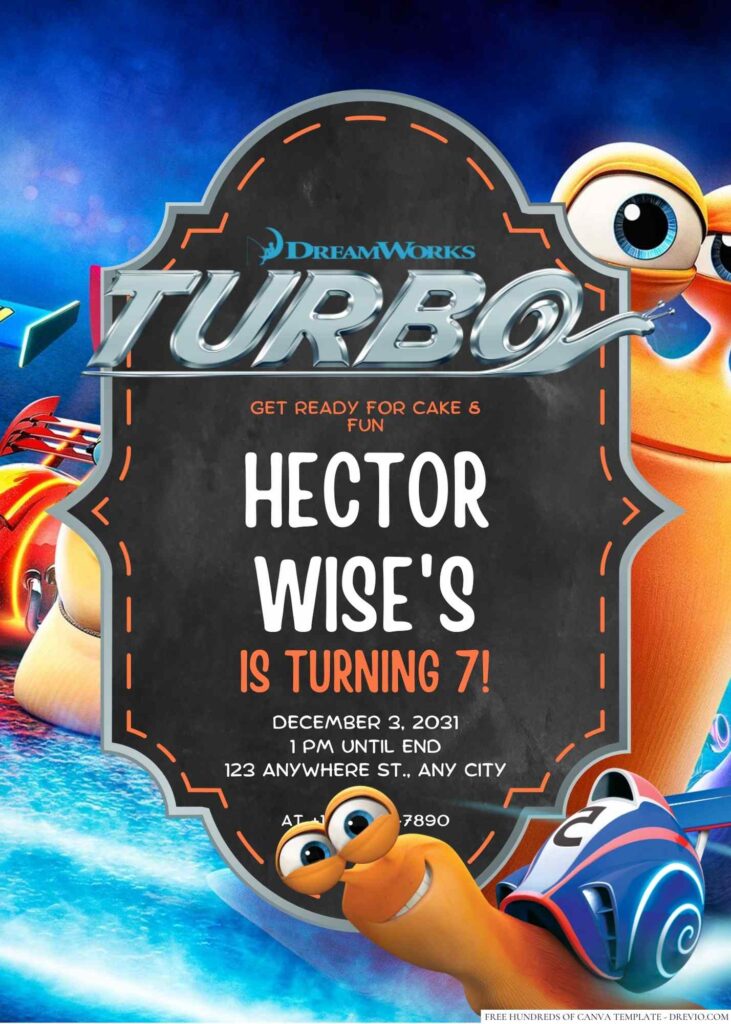 Turbo Birthday Invitation