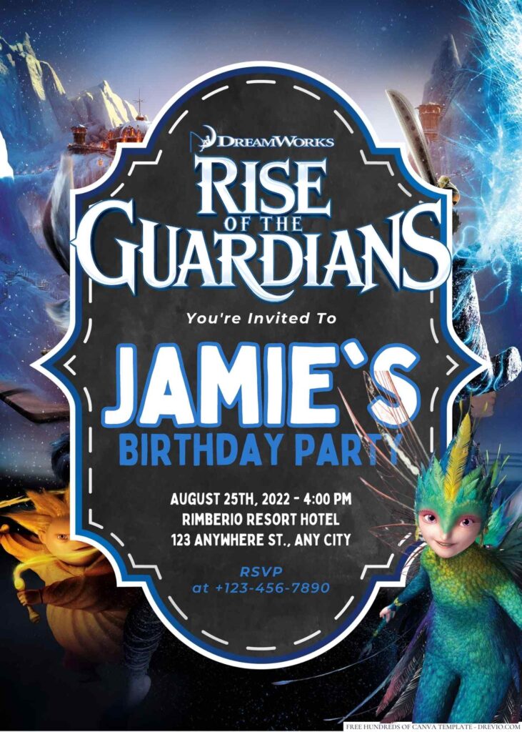 Rise of the Guardians Birthday Invitation