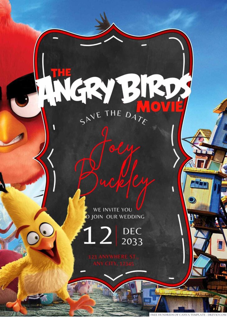 The Angry Birds Movie Birthday Invitation