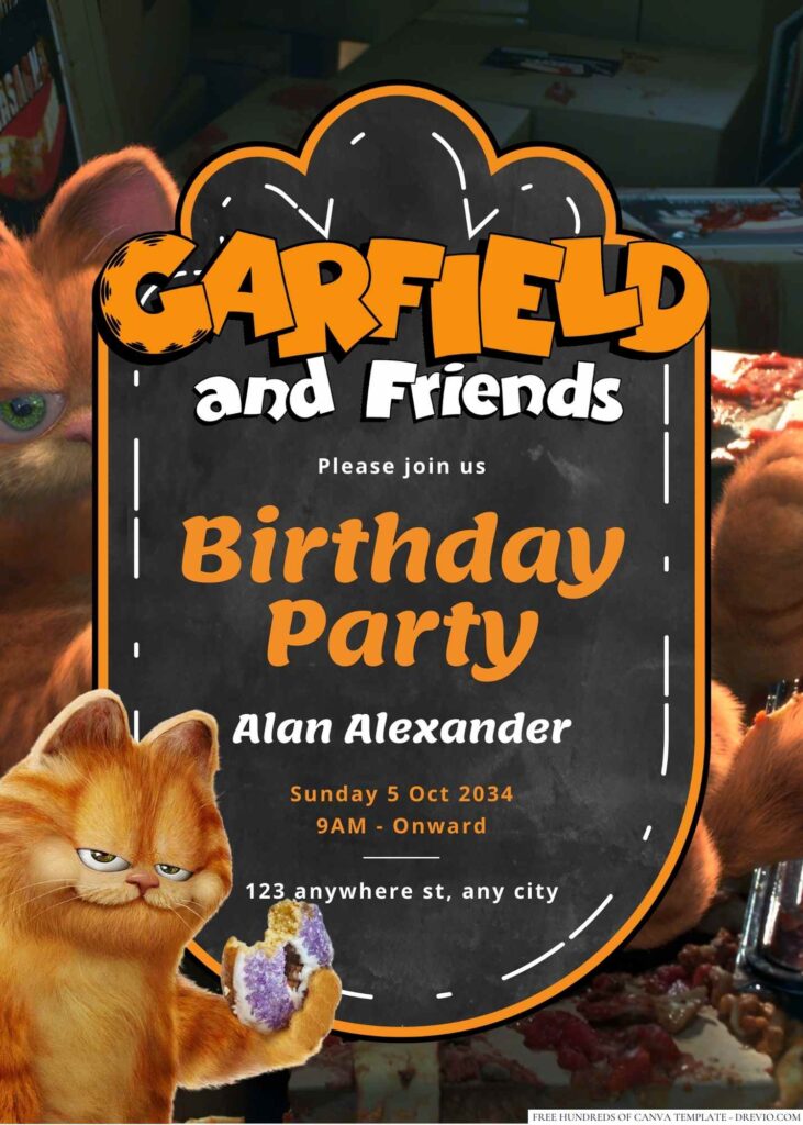 Garfield Birthday Invitation