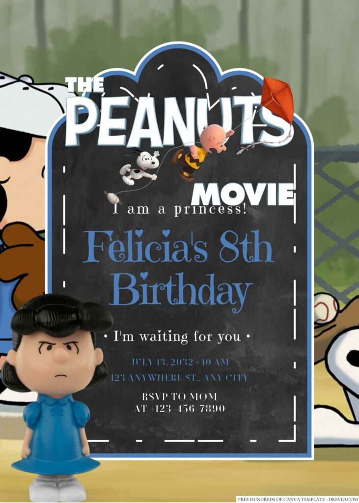 Lucy van Pelt Birthday Invitation