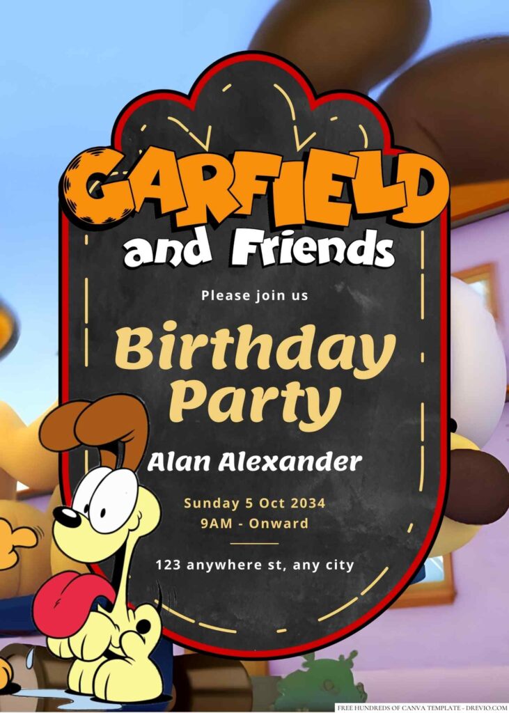 Odie Birthday Invitation