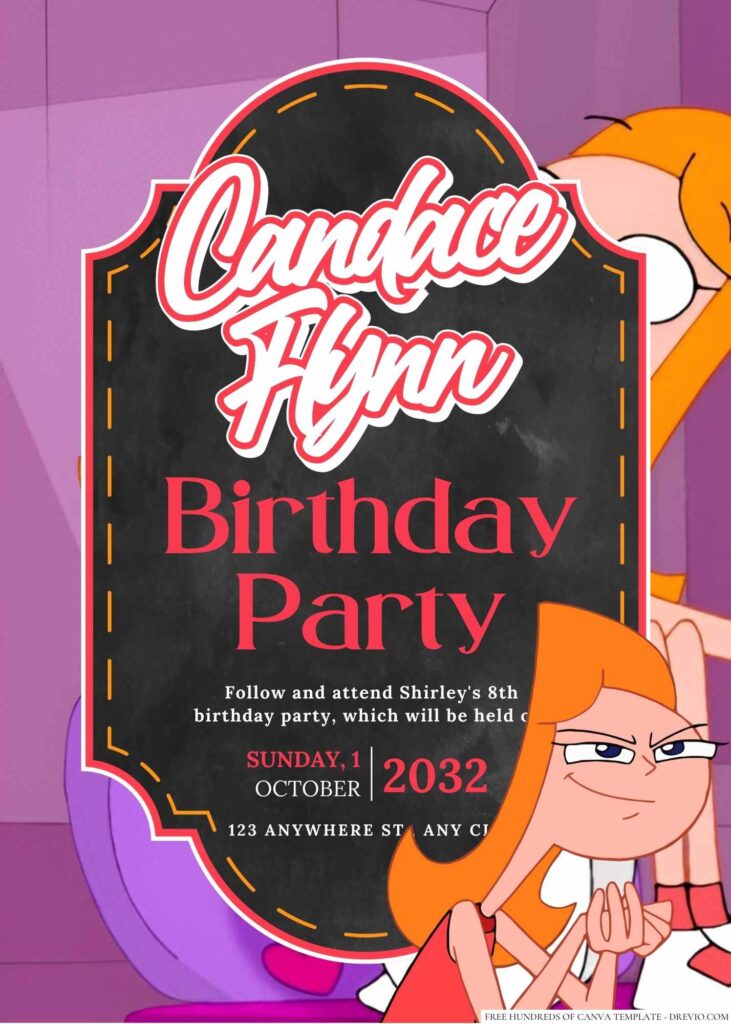 Candace Flynn Birthday Invitation