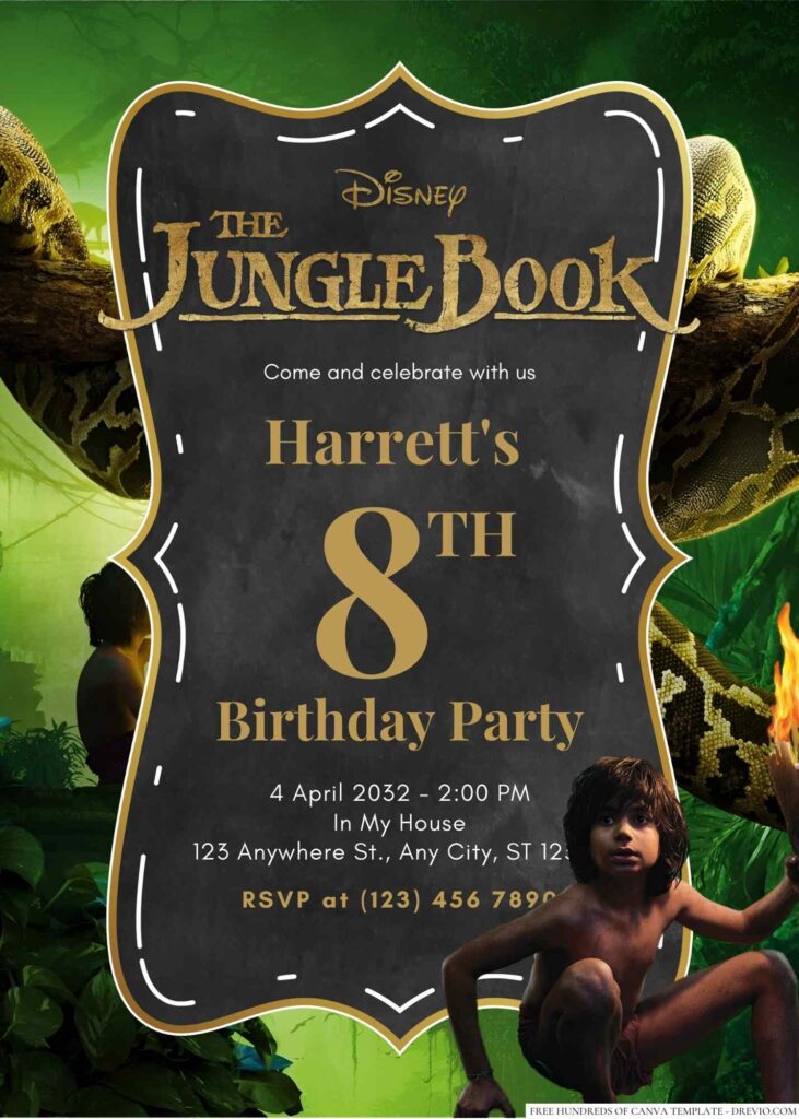 The Jungle Book Birthday Invitation