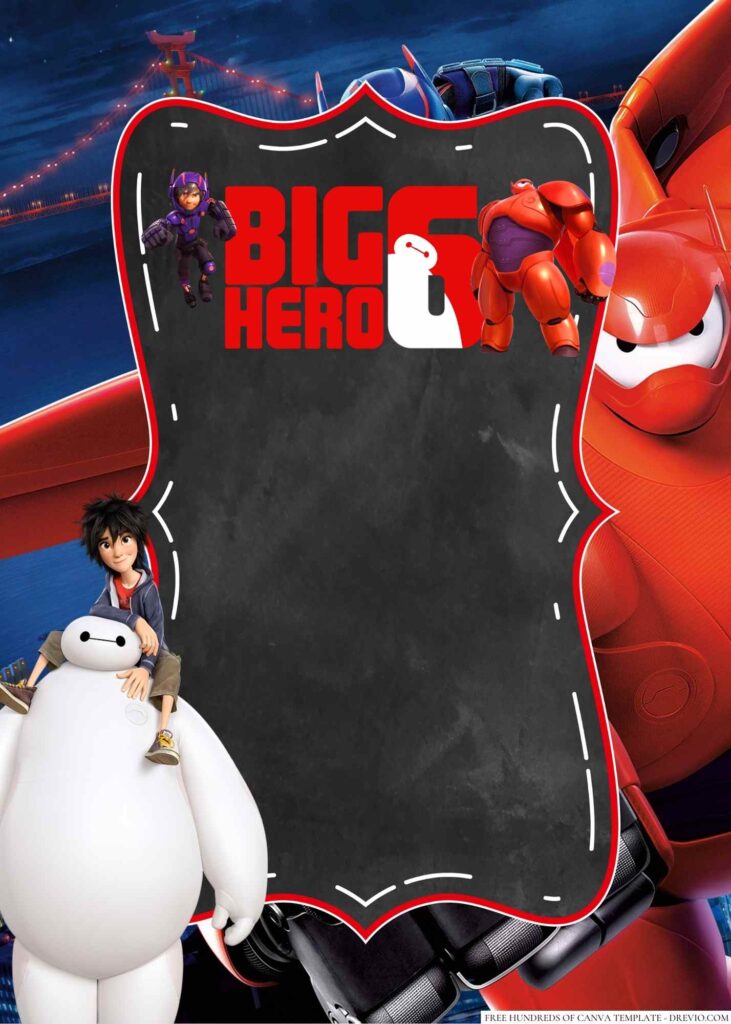 Invitation Template of 20+ Big Hero 6 Canva Birthday Invitation Templates 8