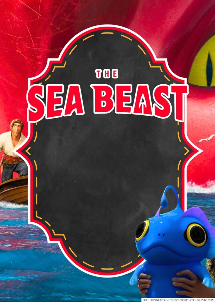 Invitation Template of 18+ The Sea Beast Canva Birthday Invitation Templates 8