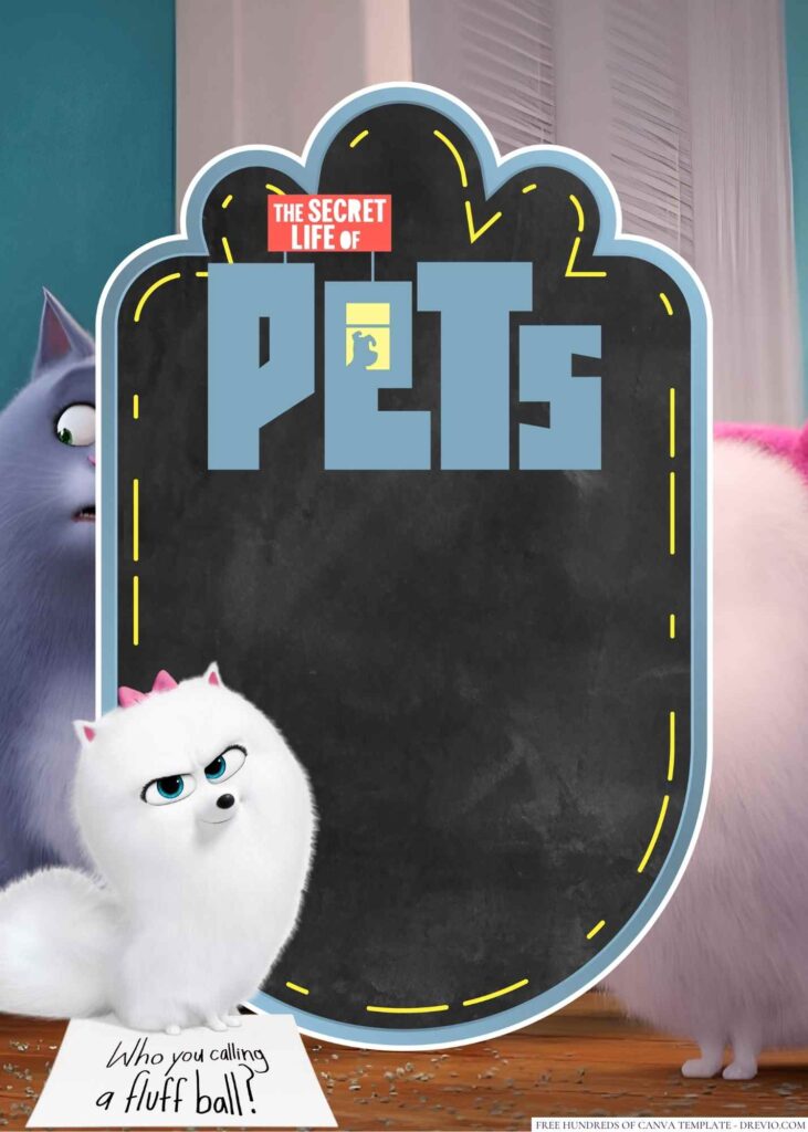 Invitation Template of 20+ The Secret Life Of Pets Canva Birthday Invitation Templates 8