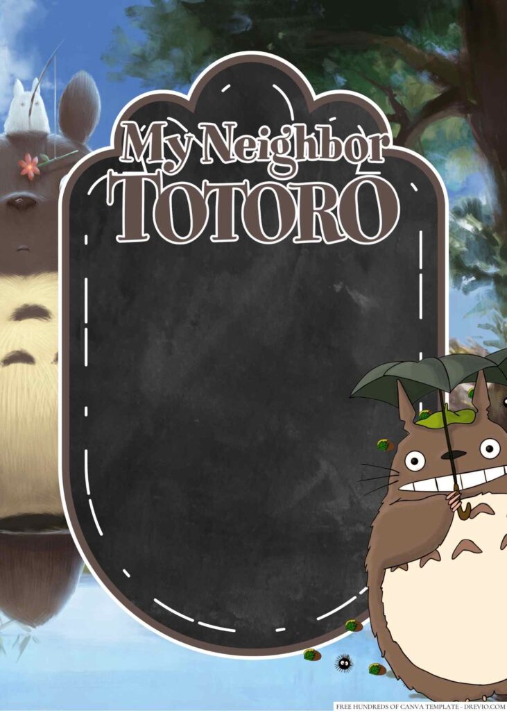 Invitation Template of 22+ My Neighbor Totoro Canva Birthday Invitation Templates 7