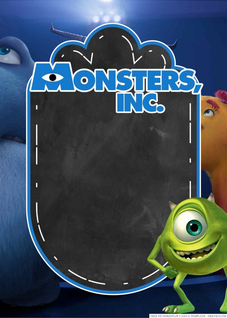 Invitation Template of 16+ Monsters, Inc. Canva Birthday Invitation Templates 8