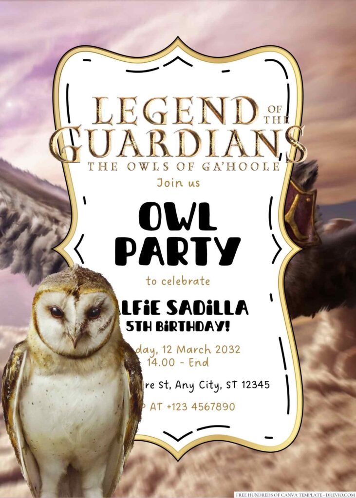 Legend of the Guardians: The Owls of Ga'Hoole Birthday Invitation
