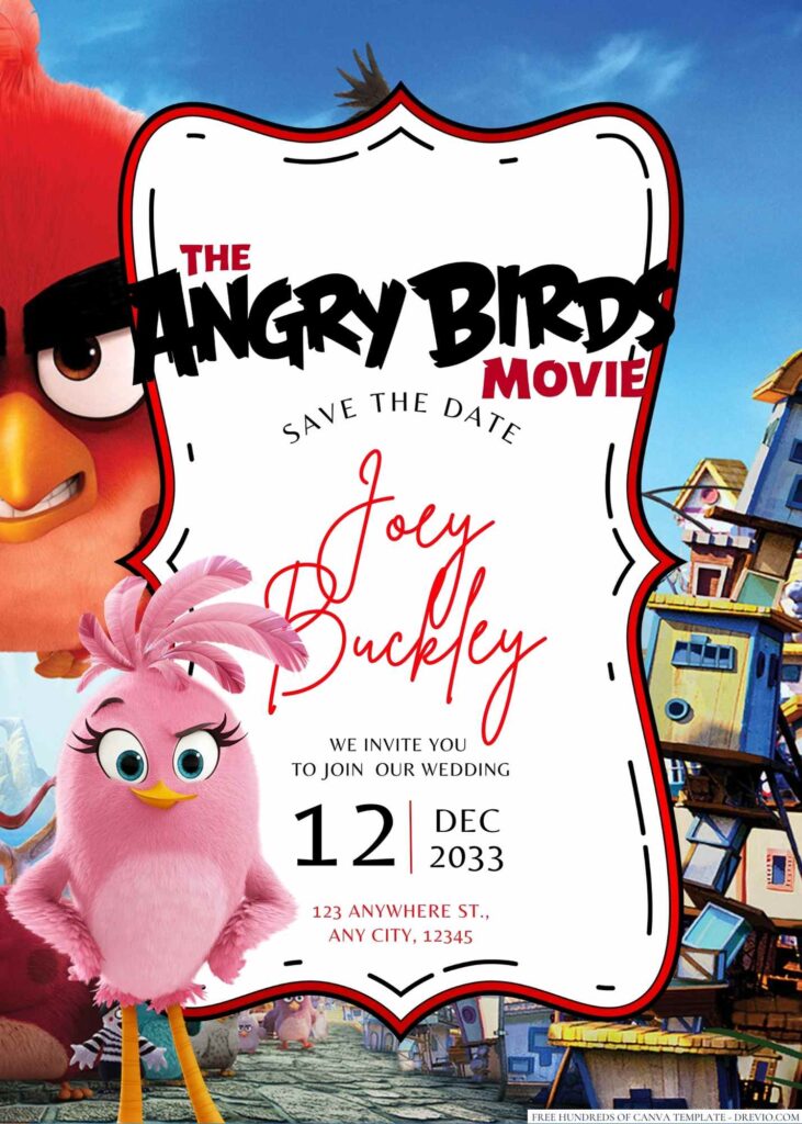 The Angry Birds Movie Birthday Invitation