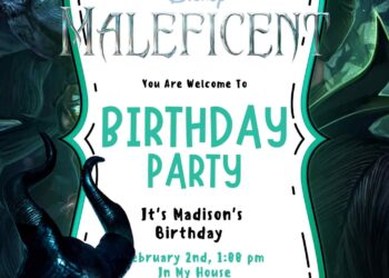 Maleficent Birthday Invitation