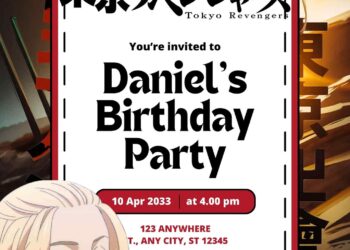 Tokyo Revengers Birthday Invitation