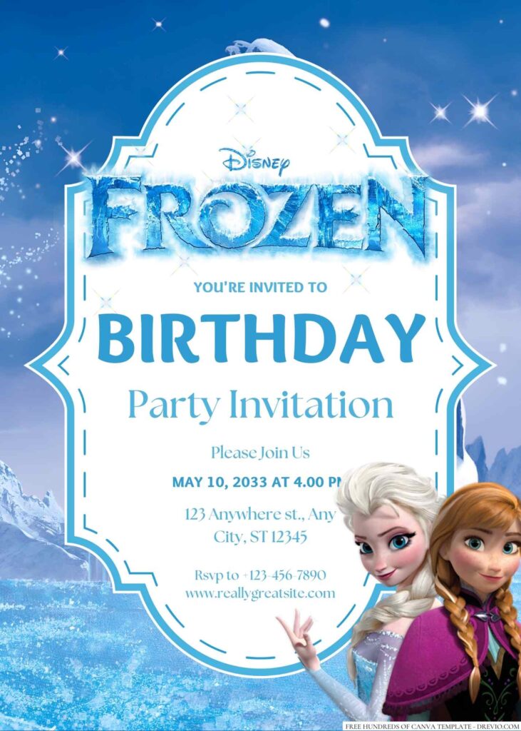 Frozen Birthday Invitation 