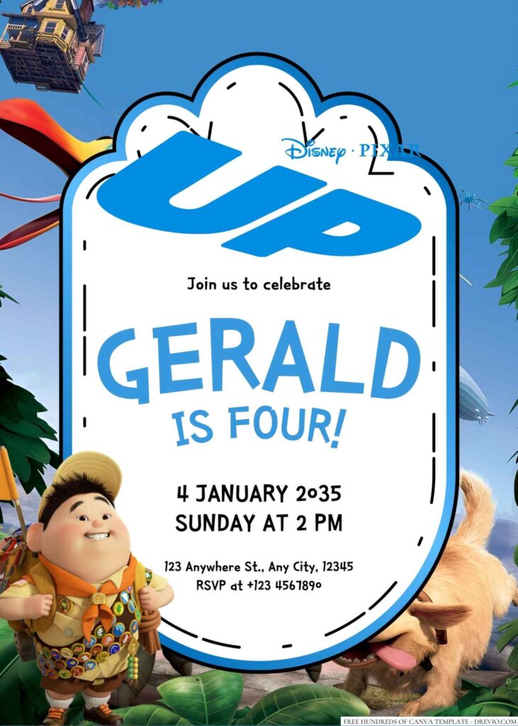 Disney's Up Birthday Invitation