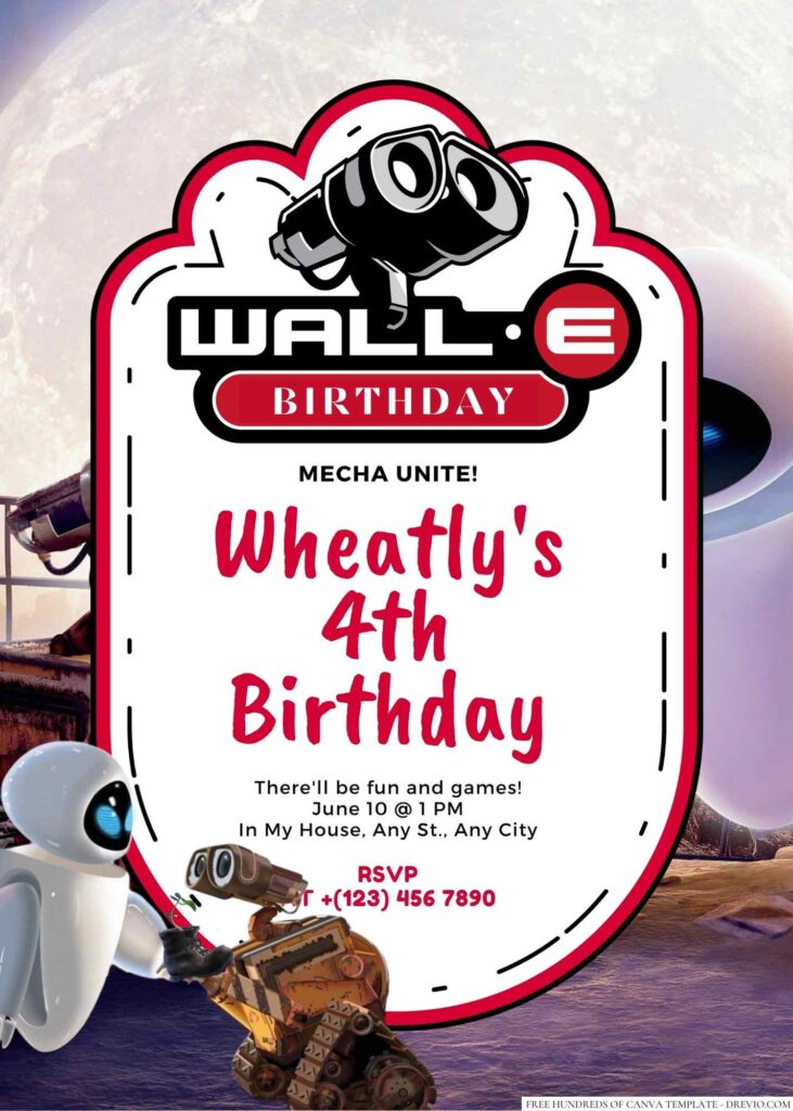 WALL-E Birthday Invitation