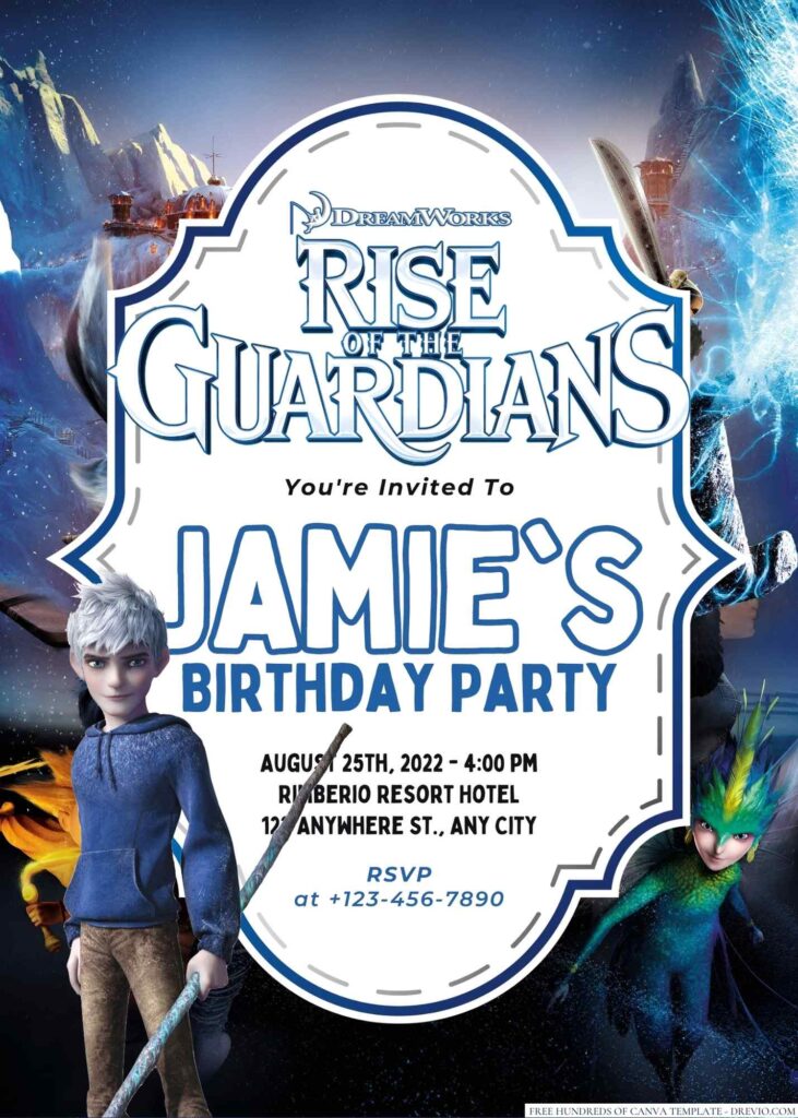 Rise of the Guardians Birthday Invitation