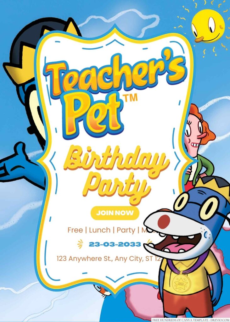 Teacher's Pet Birthday Invitations