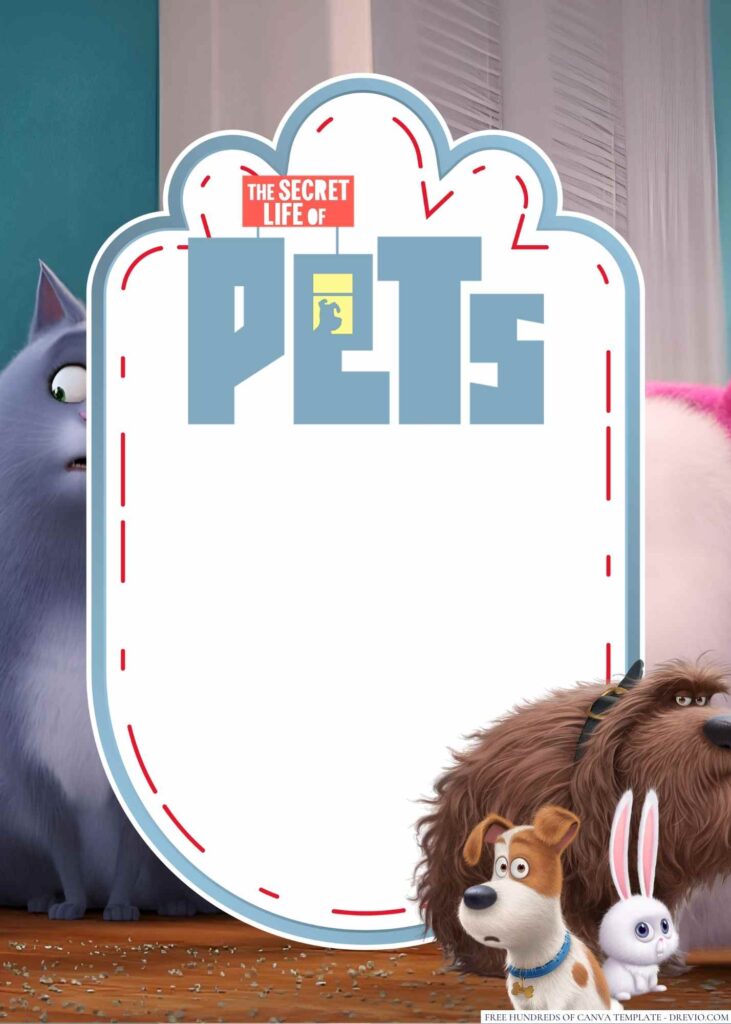 Invitation Template of 20+ The Secret Life Of Pets Canva Birthday Invitation Templates 9