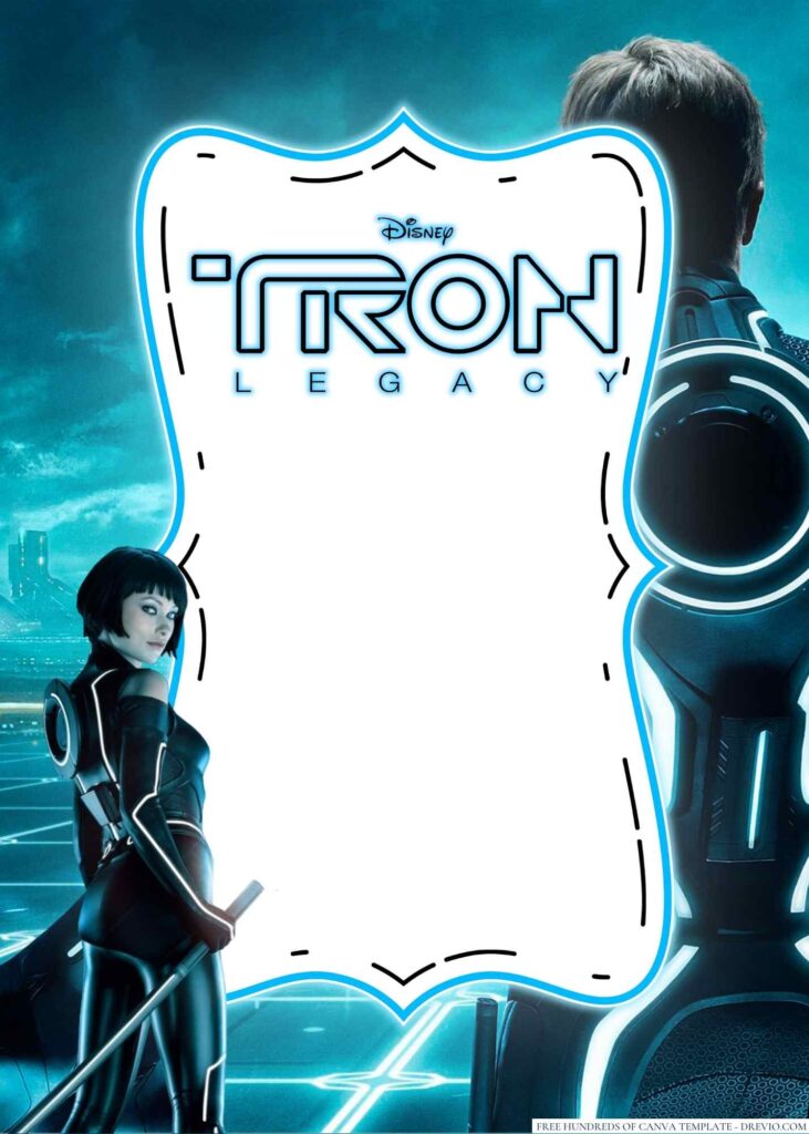 Invitation Template of 22+ Tron Legacy Canva Birthday Invitation Templates 9