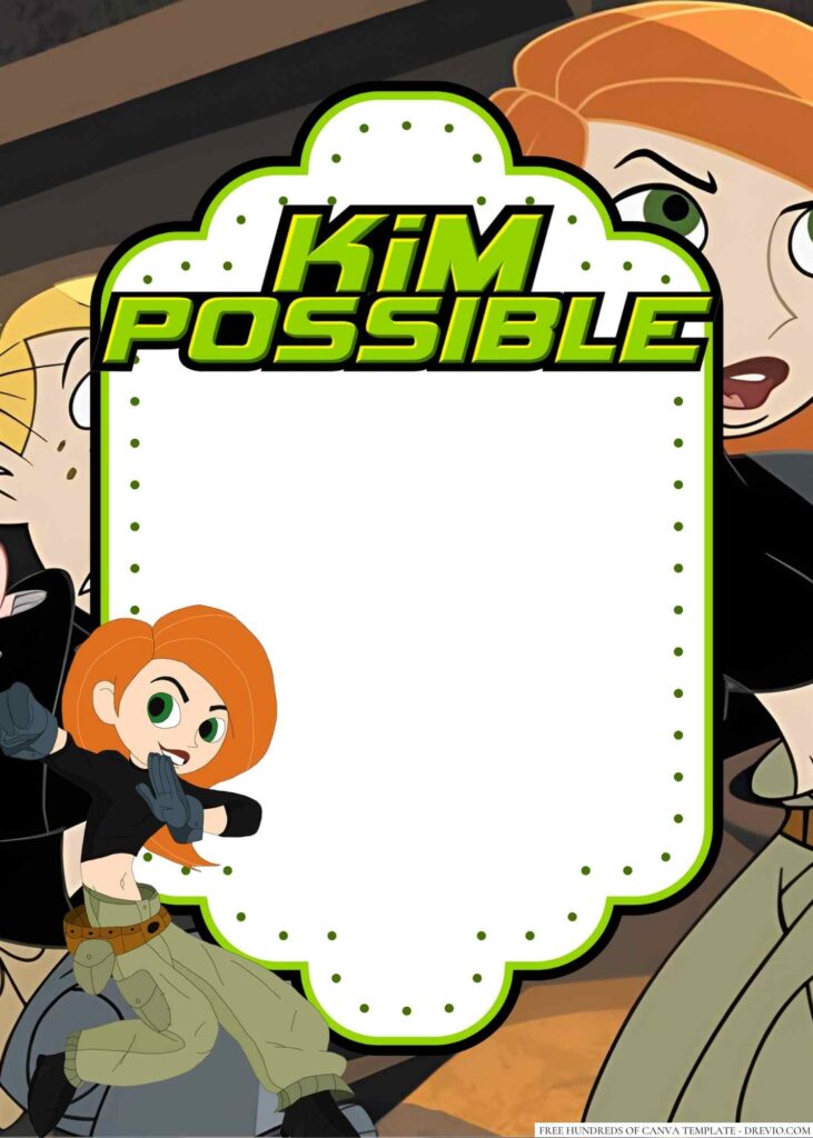 Invitation Template of 22+ Kim Possible Canva Birthday Invitation Templates 9