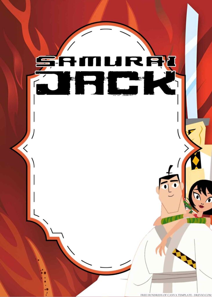 Invitation Template of 22+ Samurai Jack Canva Birthday Invitation Templates 9