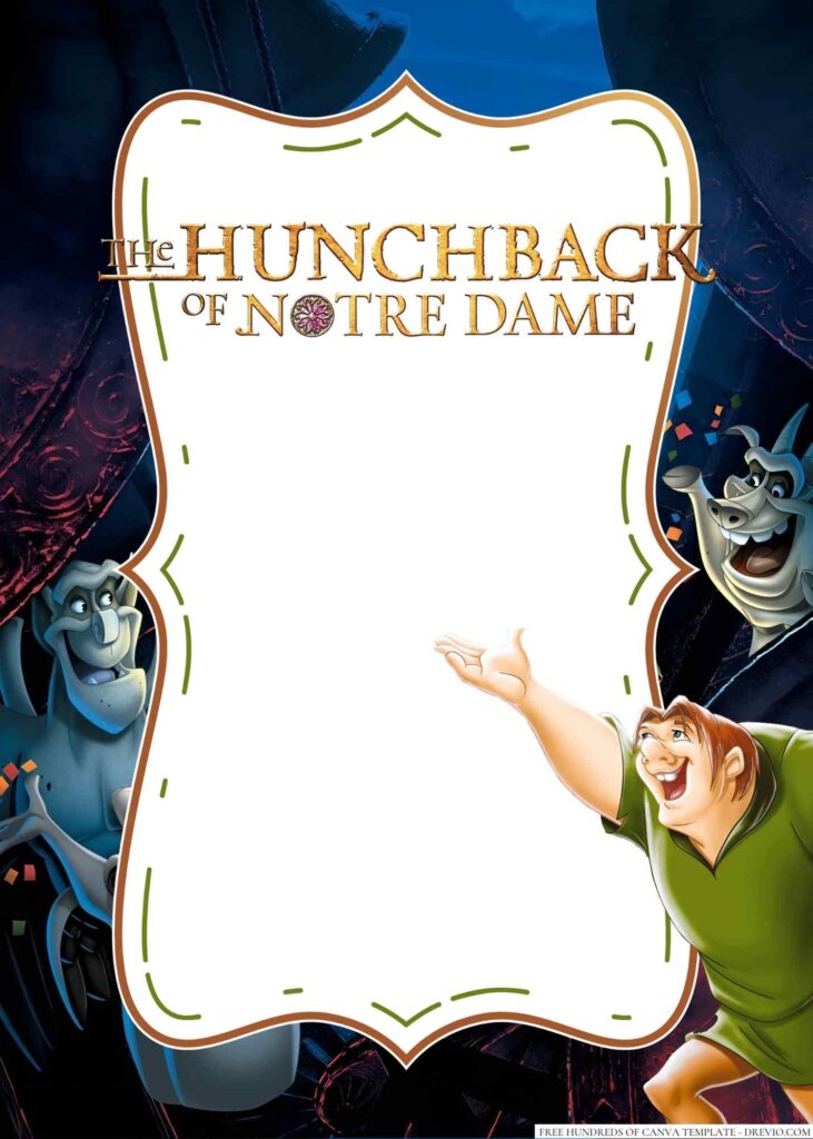 Invitation Template of 16+ The Hunchback of Notre Dame Canva Birthday Invitation Templates 1