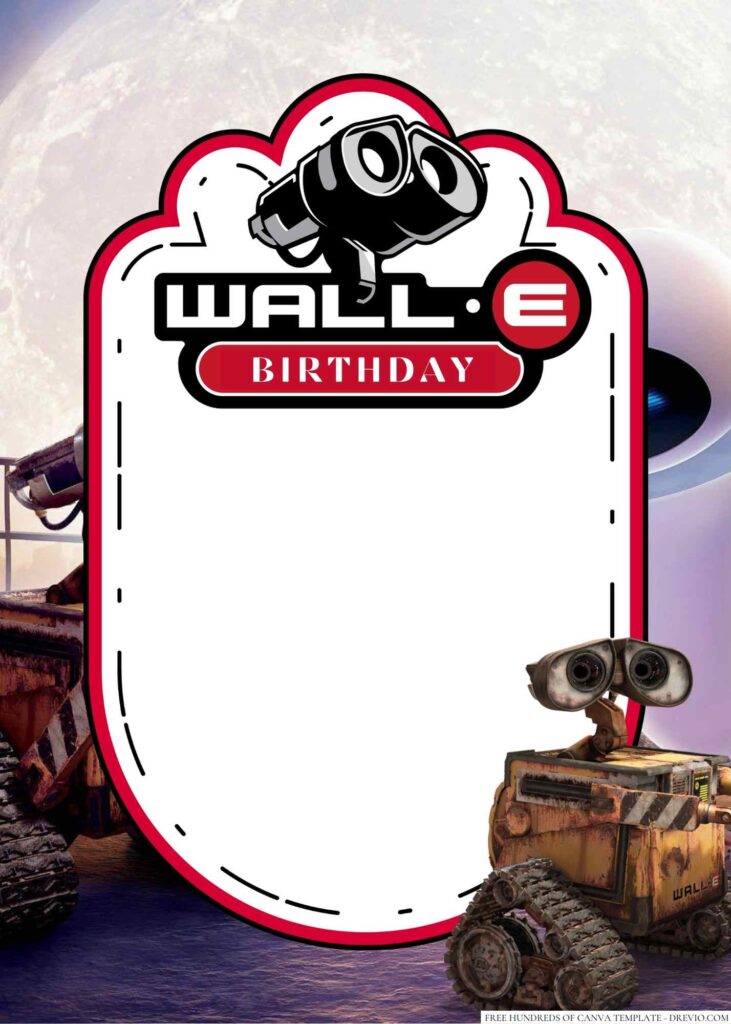 Invitation Template of 18+ WALL-E Canva Birthday Invitation Templates 1