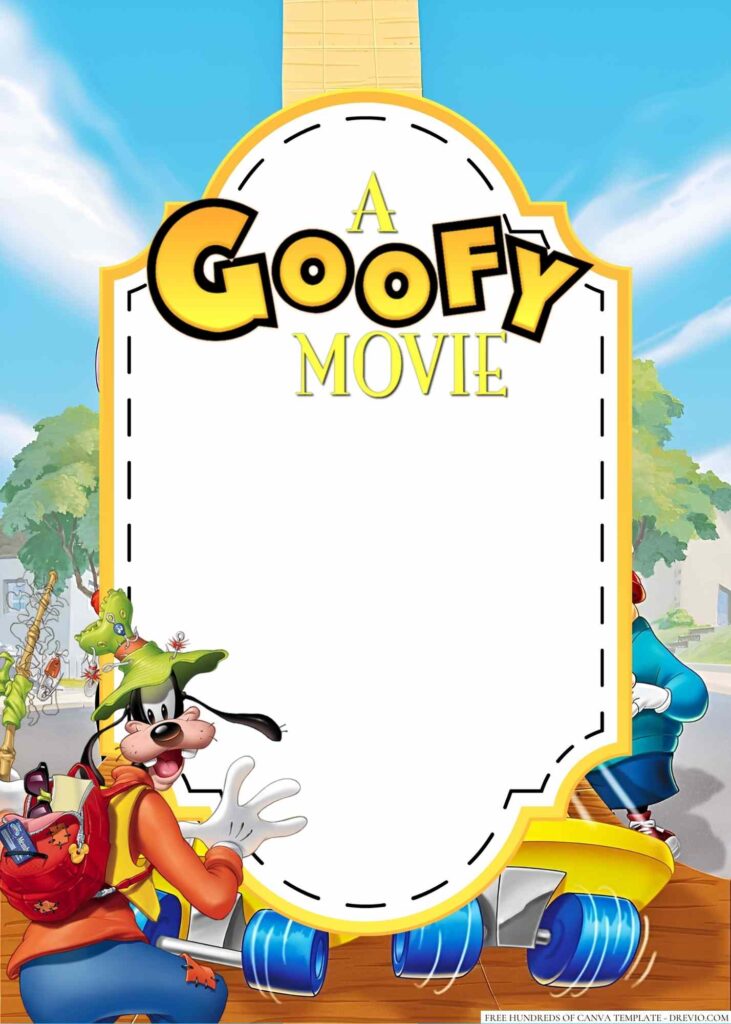 A Goofy Movie Birthday Invitation