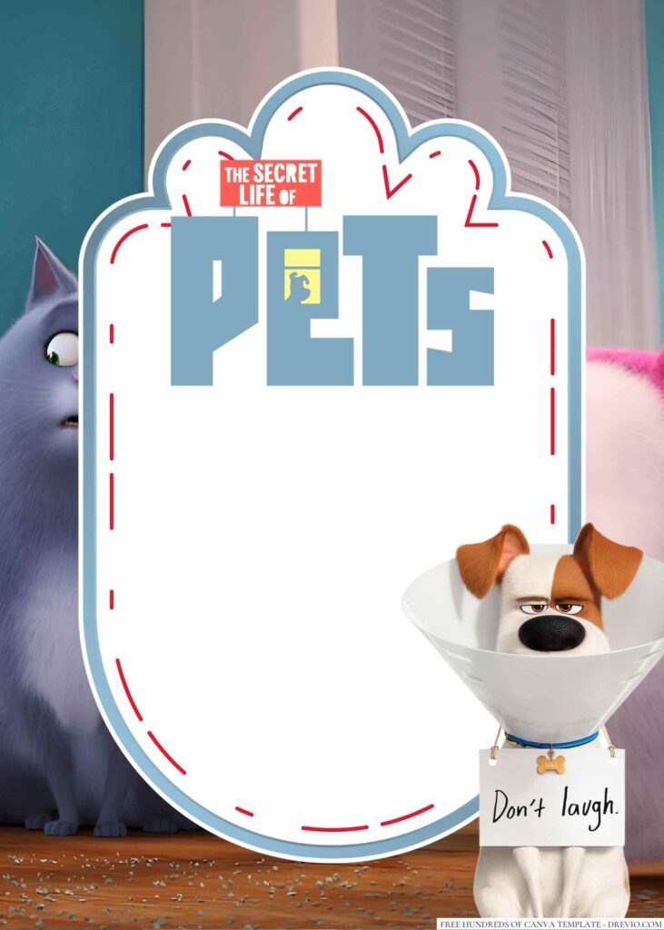 Invitation Template of 20+ The Secret Life Of Pets Canva Birthday Invitation Templates 1