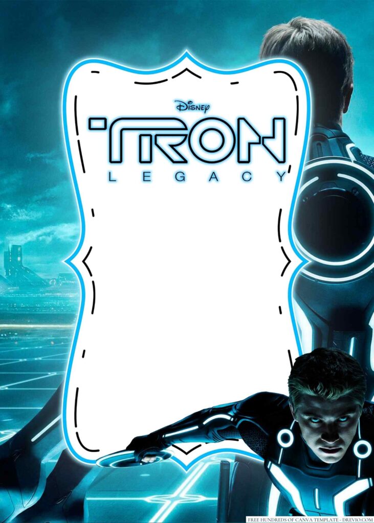 Invitation Template of 22+ Tron Legacy Canva Birthday Invitation Templates 1