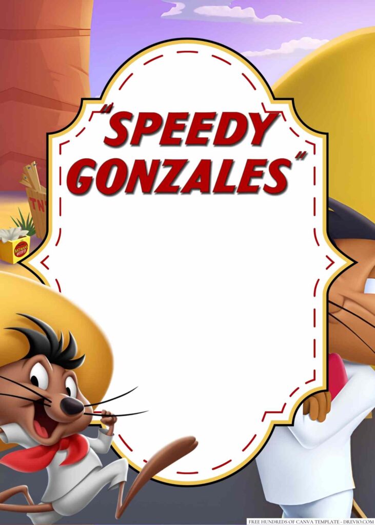 Invitation Template of 16+ Speedy Gonzales Canva Birthday Invitation Templates 1