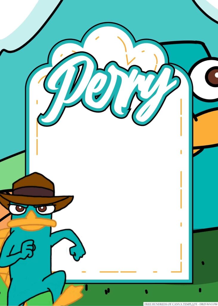 Invitation Template of 20+ Perry the Platypus Canva Birthday Invitation Templates 1