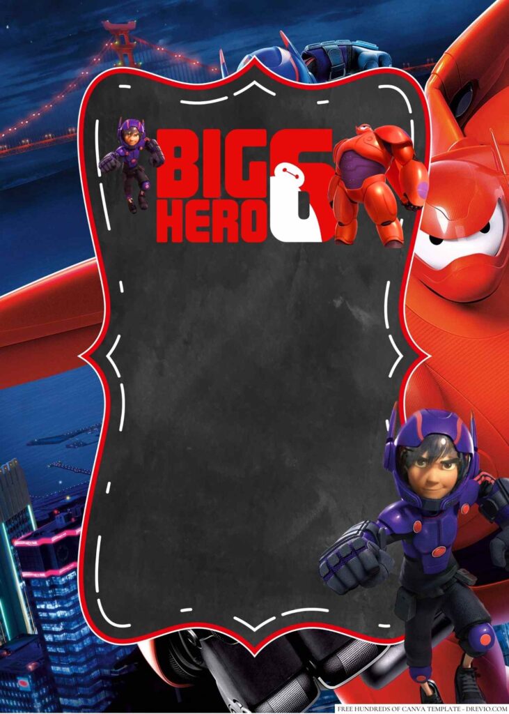 Invitation Template of 20+ Big Hero 6 Canva Birthday Invitation Templates 10